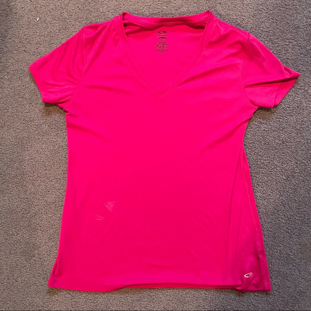 Champion Hot Pink Workout V Neck